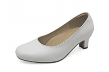 Women Courts Middle Heel SV-01 White Nappa
